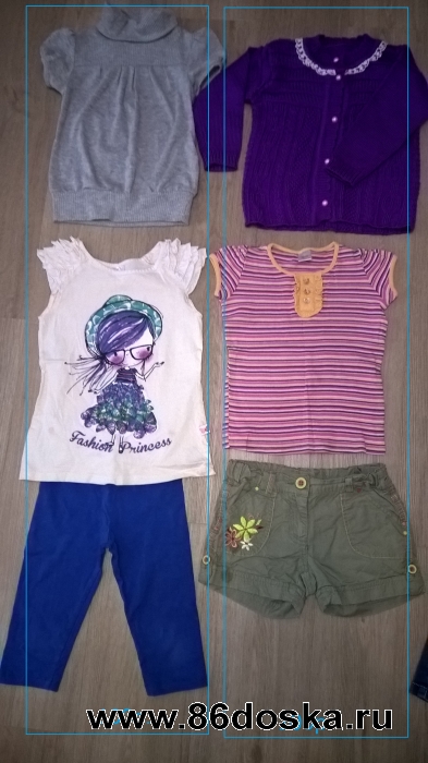 Одежда для девочки 3-5 лет,   3 вещи -100руб.