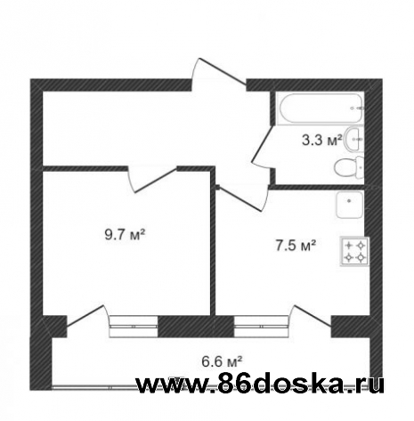 1к Мыс ТЦ Сити Молл 31м2