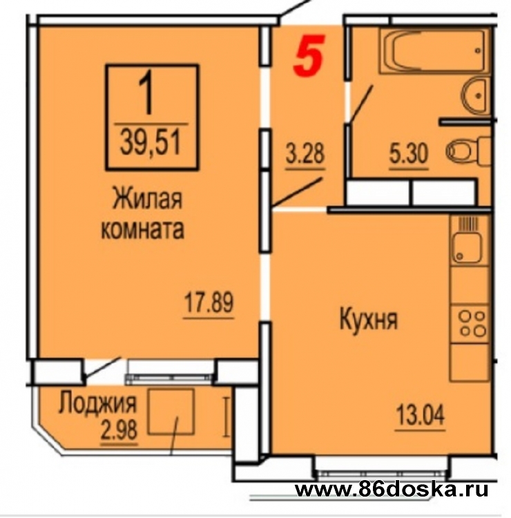 1к ул.  Федюнинского 39м2 собственность новый дом