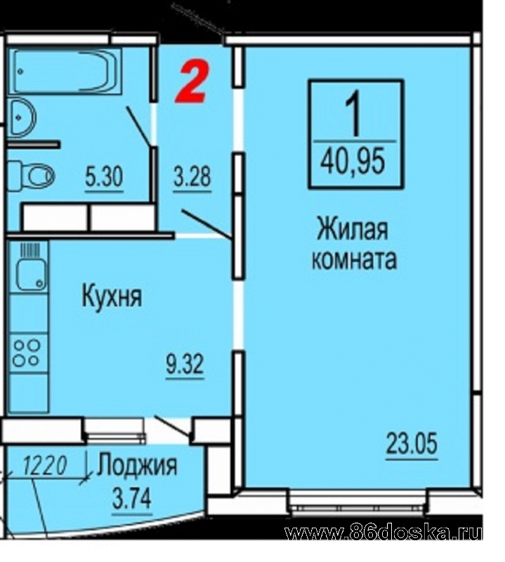 1к ул.  Федюнинского 41м2 собственность новый дом