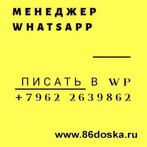 Менеджер WhatsApp (дистанционно)