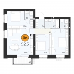 Продам просторную 3 комн квартиру с функциональной планировкой в новом ЖК Корней