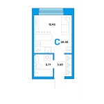 1к Мыс ТЦ Сити Молл 20м2